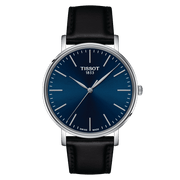 Tissot Everytime 40mm T143.410.16.041.00 - cinturino nero - cassa acciaio - quadrante blu
